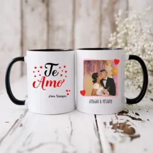 taza personalizada mágica tornasol blanca